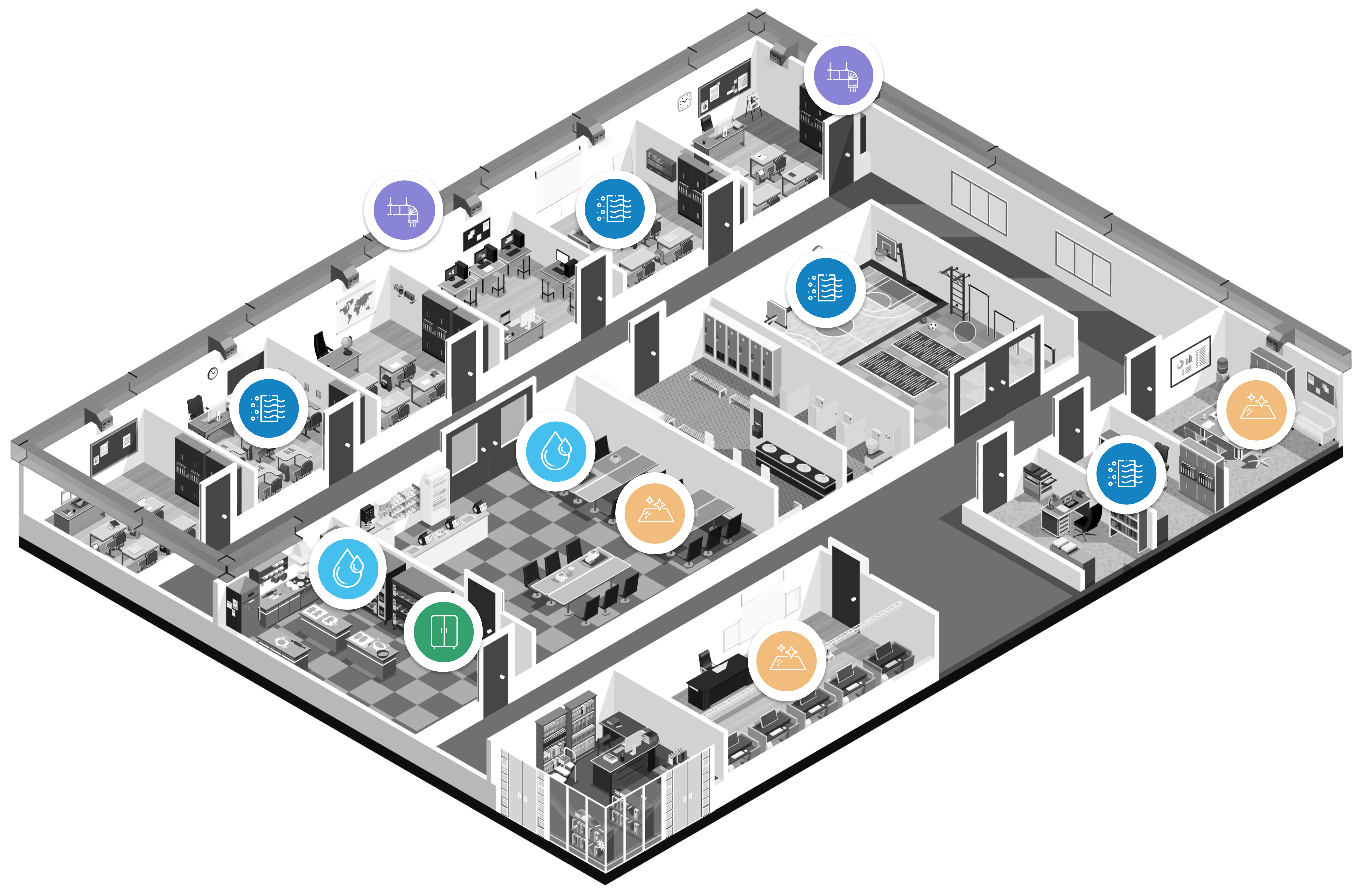 UVC disinfection for indoor spaces