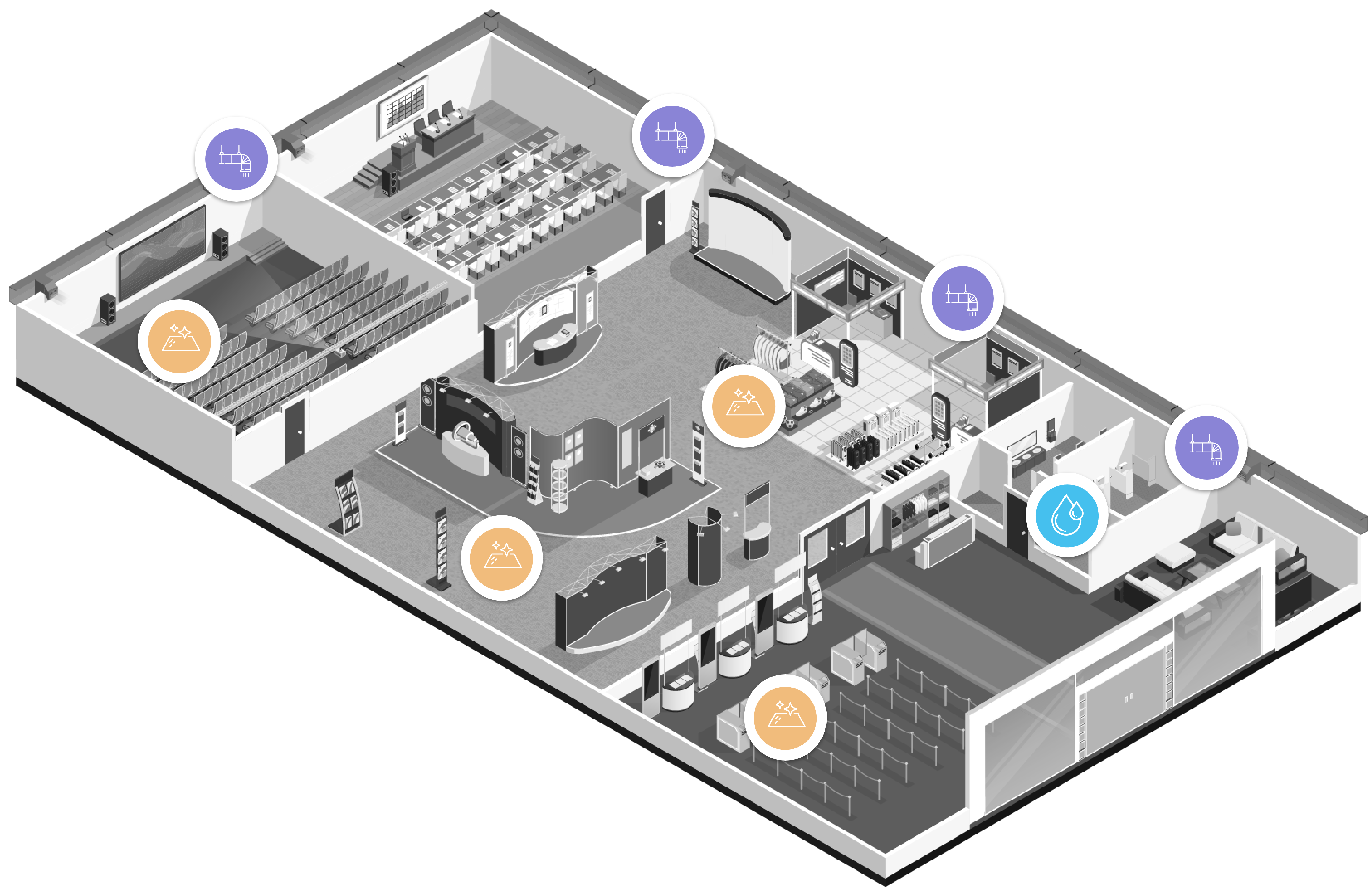 UVC disinfection for indoor spaces